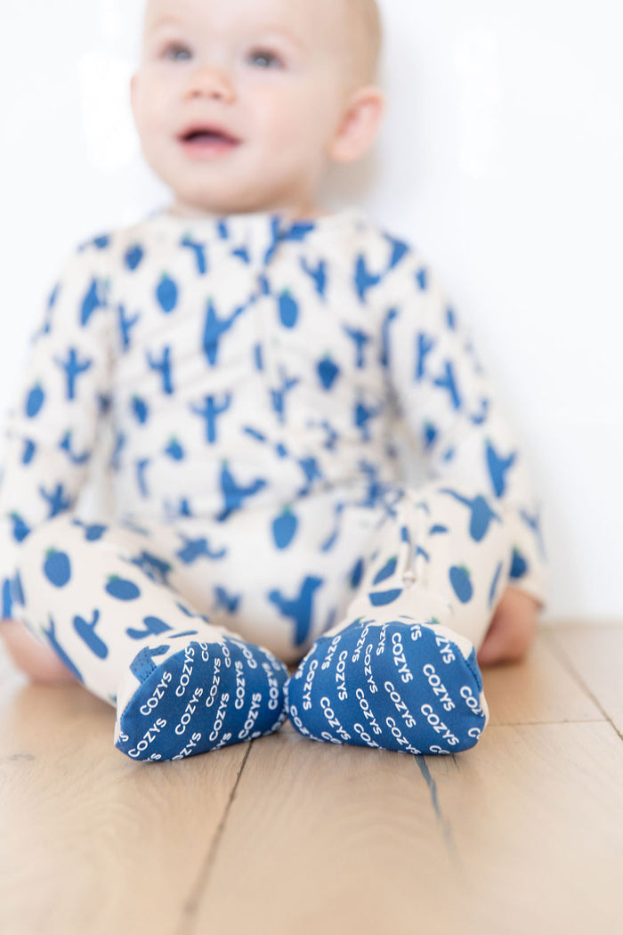 PHOENIX CACTUS (BLUE) | FOOTIE ONE PIECE