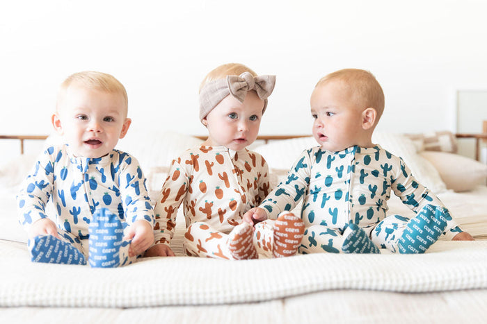 PHOENIX CACTUS (BLUE) | FOOTIE ONE PIECE