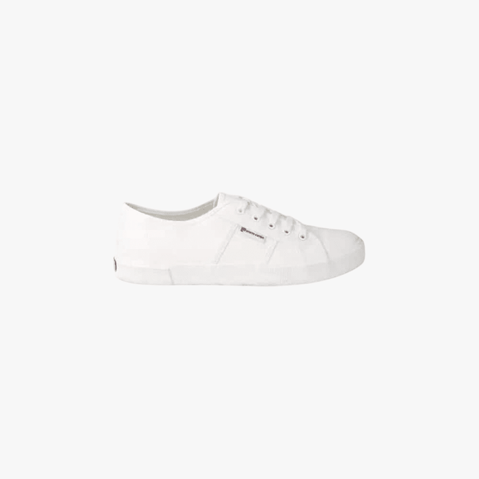 Pierre Cardin Mens Justin Pu Leather Sneaker White Mono | Pierre Cardin