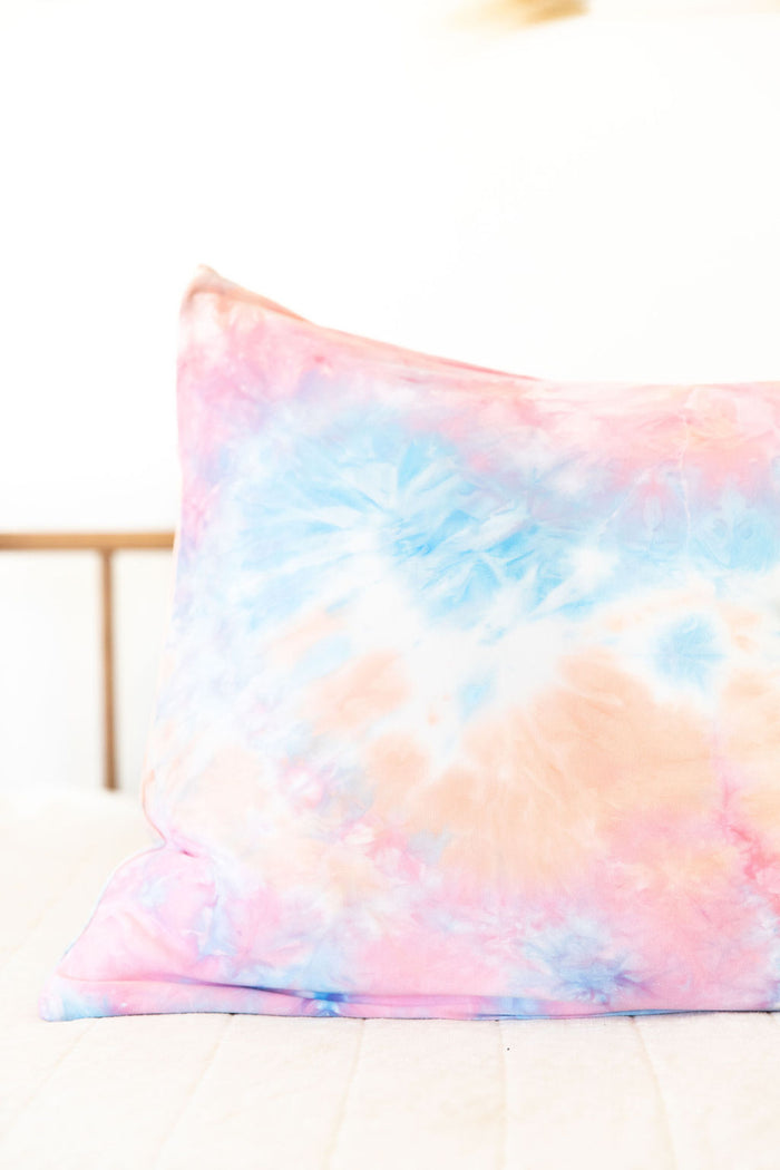PINK + BLUE + PEACH TIE DYE | PILLOW CASE