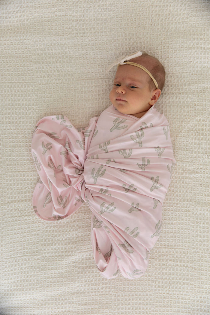 PINK + GREEN CACTUS | SWADDLE