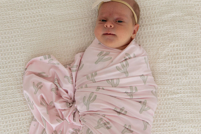 PINK + GREEN CACTUS | SWADDLE