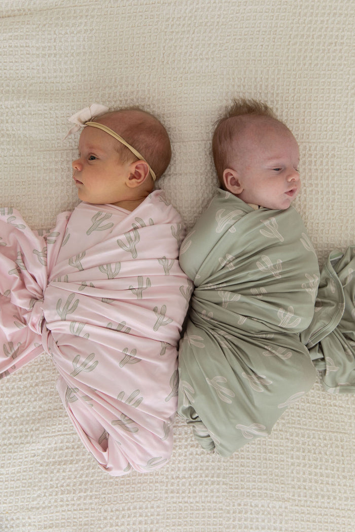 PINK + GREEN CACTUS | SWADDLE