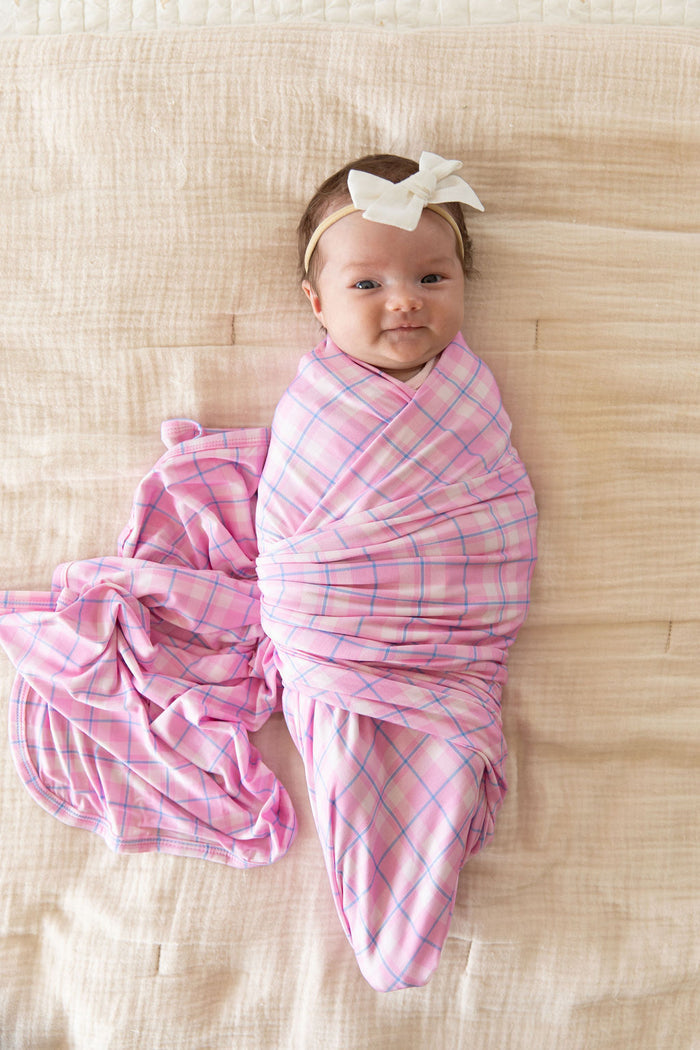 PINK PLAID | SWADDLE