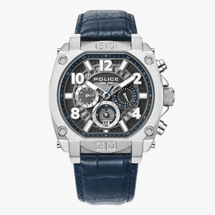 Police Gents Norwood Watch Blue Leather Strap | Police