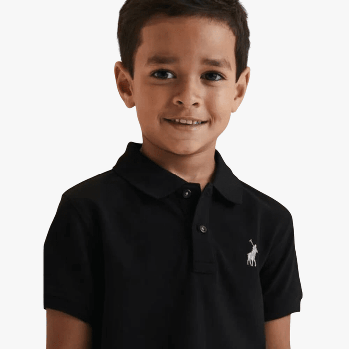 Polo Boys Austin Short Sleeve Golfer Black | Polo