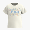 Polo Girls Britney Printed Short Sleeve Tee Off White | Polo