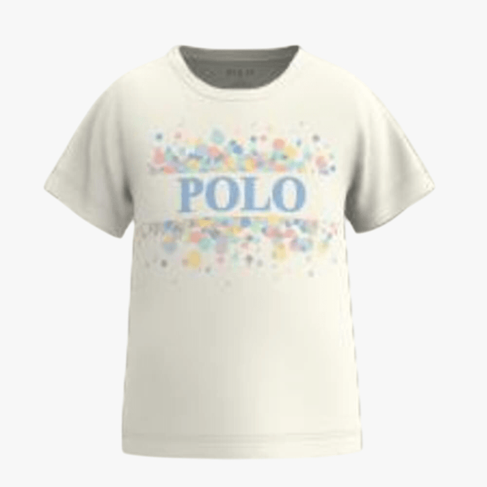 Polo Girls Britney Printed Short Sleeve Tee Off White | Polo