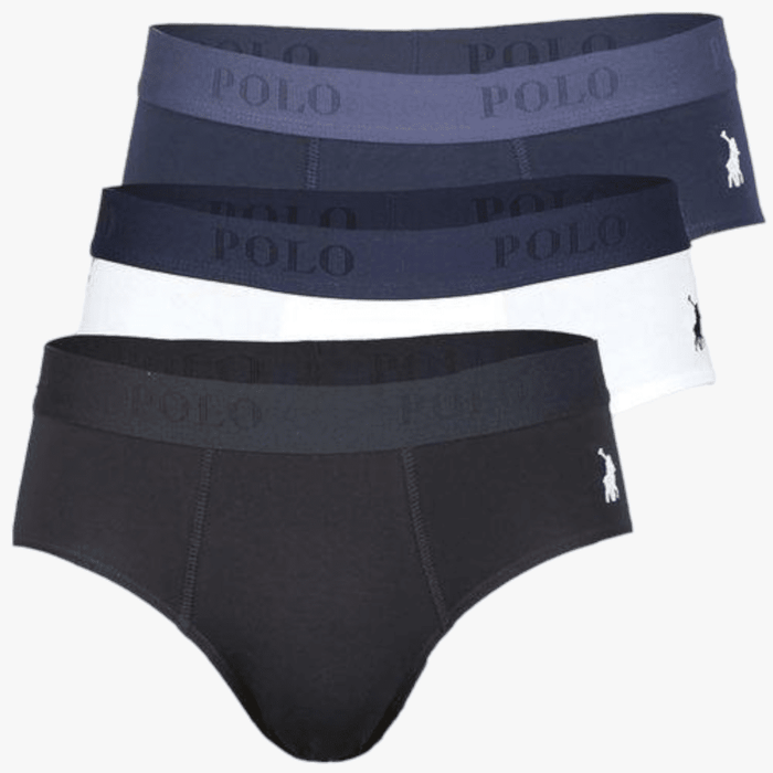 Polo Mens 3 Pack Multi Knit Brief Pack Navy Polo