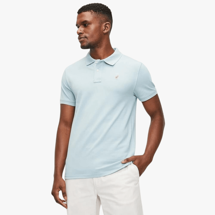 Polo Mens Carter Pique Short Sleeve Golfer Light Blue | Polo