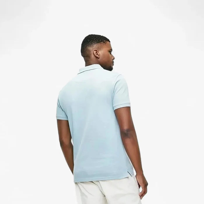 Polo Mens Carter Pique Short Sleeve Golfer Light Blue | Polo