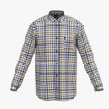 Polo Mens Easy Care Bold Check Long Sleeve Shirt Yellow | Polo