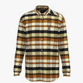 Polo Mens Easy Care Check Long Sleeve Shirt Orange | Polo