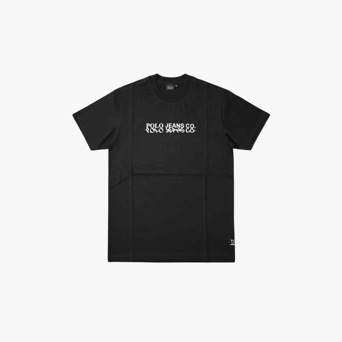 Polo Mens Pjc Tilted Logo Tee Black | Polo