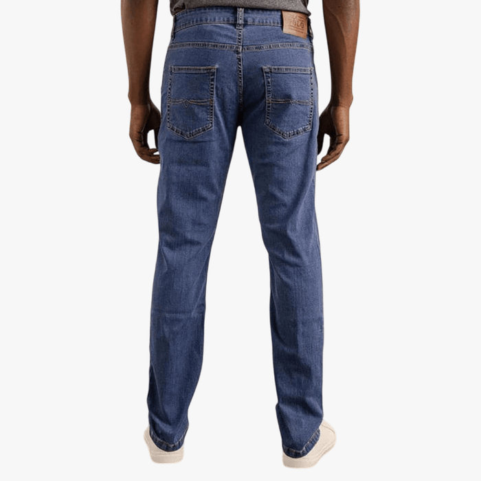 Polo Mens Simon Straight Leg Jean Stone Wash Polo