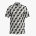 Polo Mens Small Geometric Print Mercerised Short Sleeve Golfer Navy | Polo