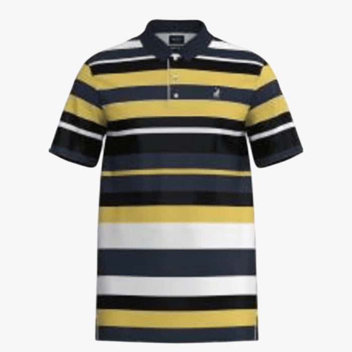 Polo Mens Stripe Dm Short Sleeve Golfer Navy | Polo