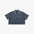 Polo Mens Tipped Melange Short Sleeve Golfer Charcoal | Polo