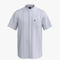 Polo Mens Vertical Stripe Short Sleeve Shirt Blue | Polo