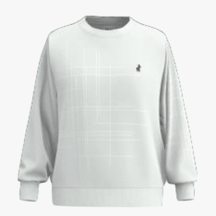 Polo Womens Lee Textured Long Sleeve Sweat Top White | Polo