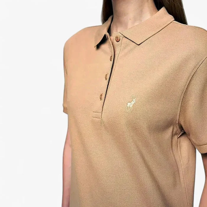 Polo Womens Margot Short Sleeve Golfer Taupe | Polo