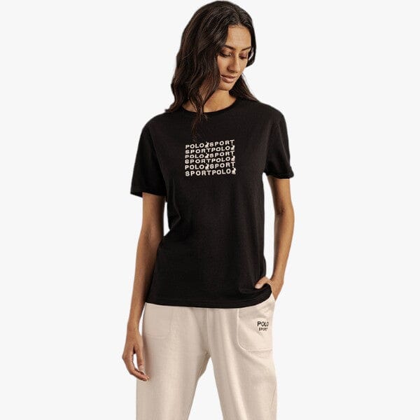 Polo Womens Olivia Embroid Short Sleeve Tee Black Polo