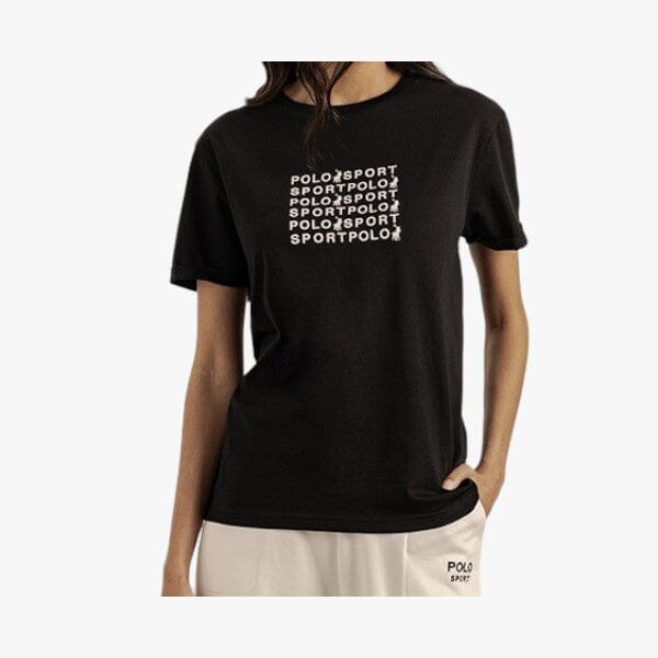 Polo Womens Olivia Embroid Short Sleeve Tee Black Polo