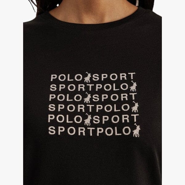 Polo Womens Olivia Embroid Short Sleeve Tee Black Polo