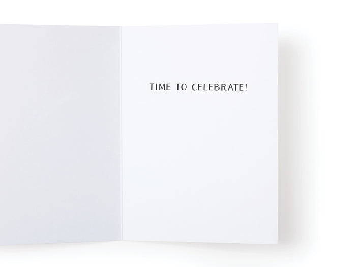 Pop Fizz Clink Champagne Greeting Card