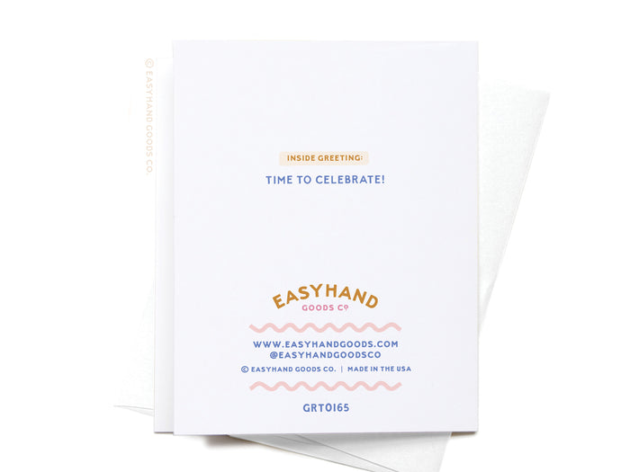 Pop Fizz Clink Champagne Greeting Card