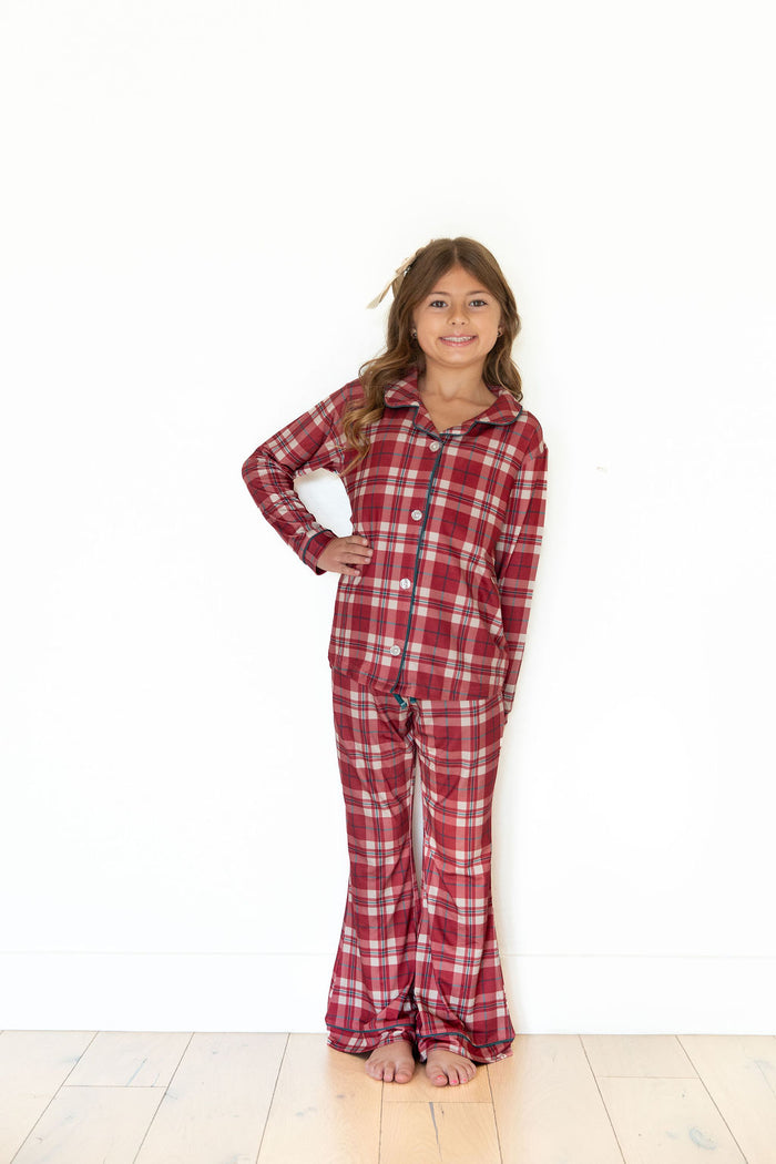 *PRE-ORDER* HOLIDAY PLAID | GIRLS' BUTTON UP LONG SLEEVE SET