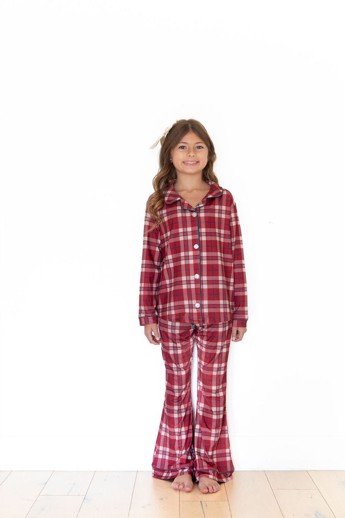 *PRE-ORDER* HOLIDAY PLAID | GIRLS' BUTTON UP LONG SLEEVE SET