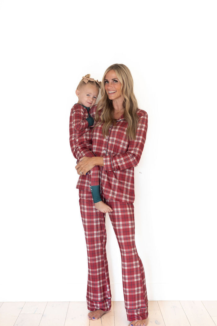 *PRE-ORDER* HOLIDAY PLAID | WOMEN'S BUTTON UP LONG SLEEVE SET