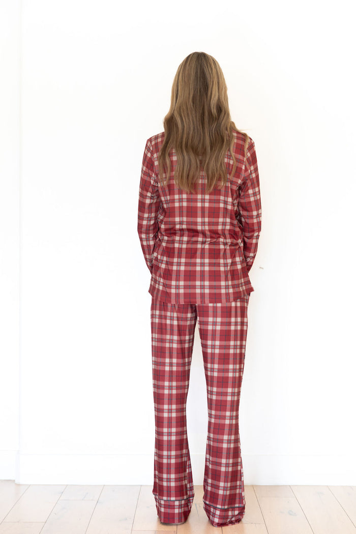 *PRE-ORDER* HOLIDAY PLAID | WOMEN'S BUTTON UP LONG SLEEVE SET