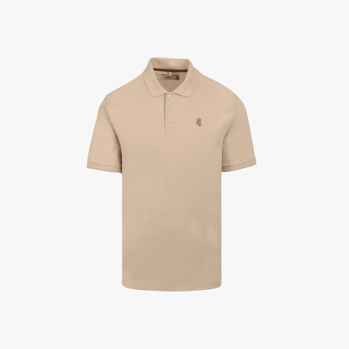 Pringle Mens Austyn Core Pima Pique Short Sleeve Golfer Stone | Pringle