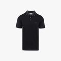 Pringle Mens Brooks Jacquard Collar Short Sleeve Golfer Navy | Pringle