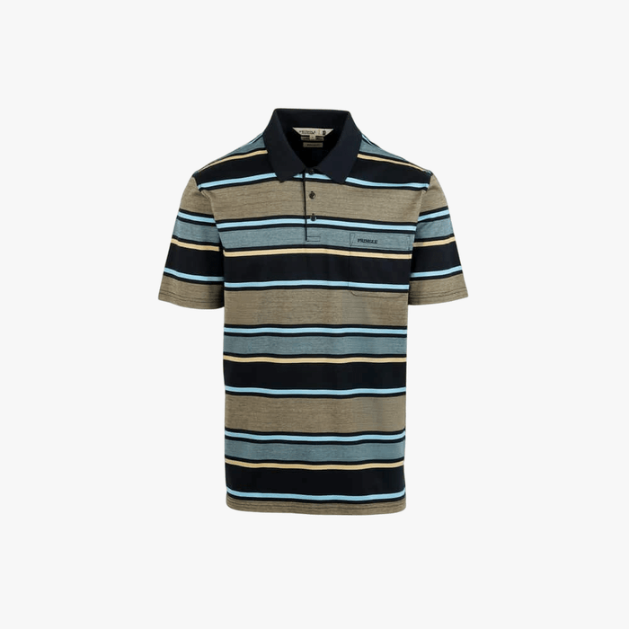 Pringle Mens Donald Mercerised Short Sleeve Golfer Navy | Pringle