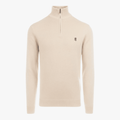 Pringle Mens Harry 1/4 Zip Sweater Beige | Pringle