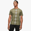 Pringle Mens Hugo All Over Argyle Short Sleeve Tee Fatigue | Pringle