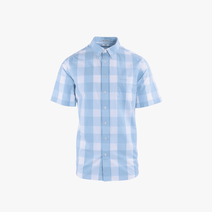 Pringle Mens Morris Short Sleeve Shirt Blue | Pringle