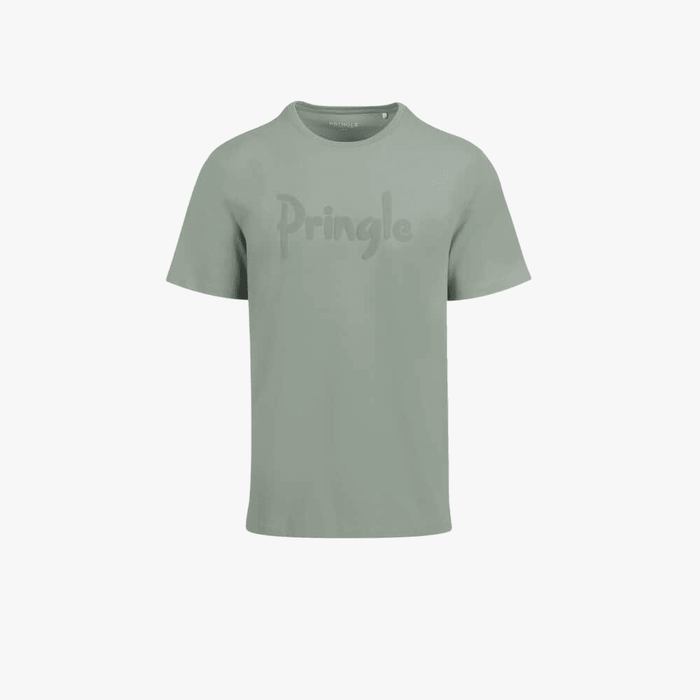 Pringle Mens Richard Raised Print Short Sleeve Tee Sage | Pringle