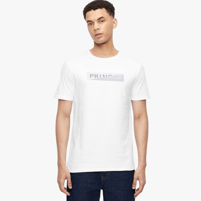 Pringle Mens Shasha 2 Tone Short Sleeve Tee White | Pringle
