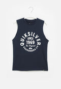 Quiksilver Boys Circled Script Front Muscle Tank Navy Blazer | Quiksilver