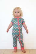 RAINBOWS | SHORT SLEEVE ZIPPER ONE PIECE