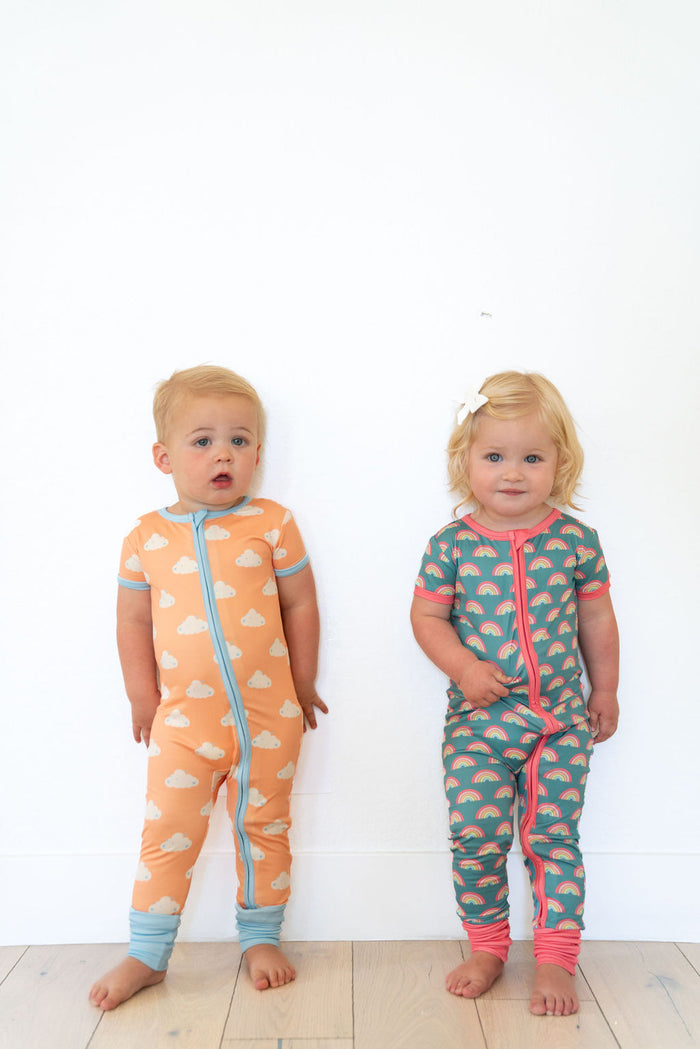 RAINBOWS | SHORT SLEEVE ZIPPER ONE PIECE