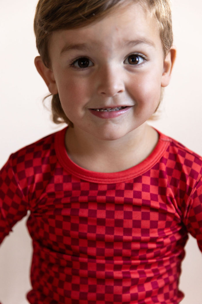 RED MINI CHECKER | LONG SLEEVE