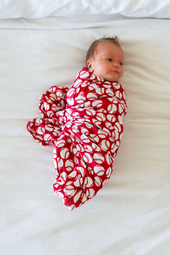 RED + WHITE BASEBALL | SWADDLE