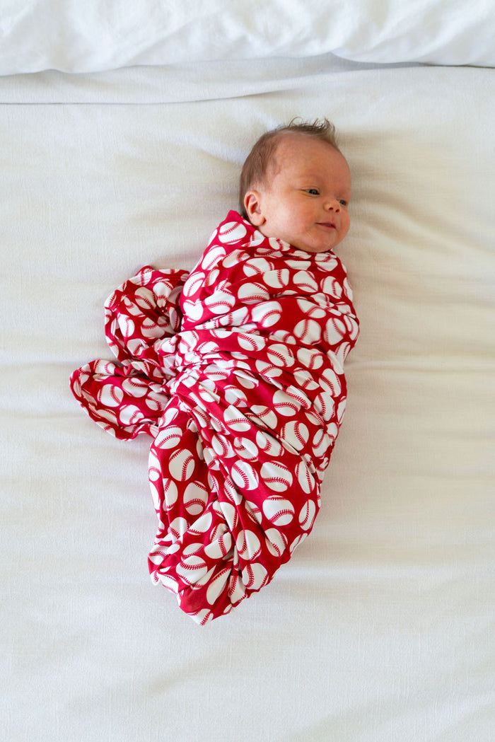 RED + WHITE BASEBALL | SWADDLE