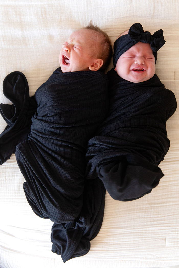 RIBBED SOLID BLACK | SWADDLE
