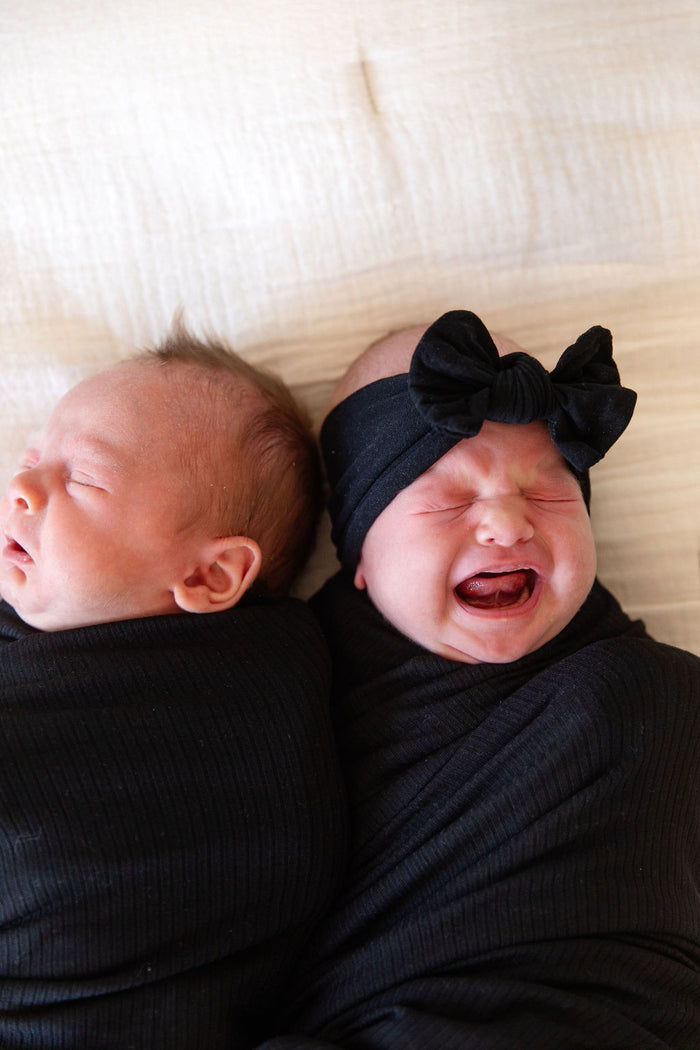 RIBBED SOLID BLACK | SWADDLE